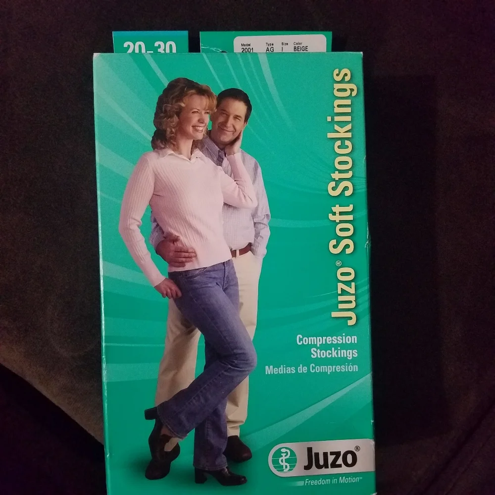 2/$75 New Juzo Compression Thigh Stockings 20-30 mmHg Beige